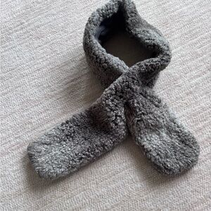 Restoration Hardware Plush Gray Faux Fur Accessory